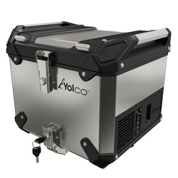 Yolco kompresorowa lodówka motocyklowa topcase MCX17 17 l, srebrna