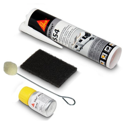 adhesive set for flat modules