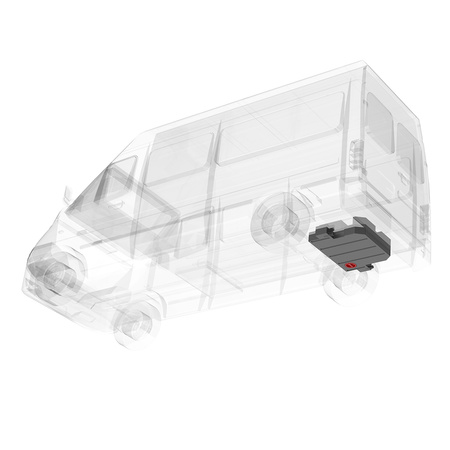 Aplast zbiornik wody szarej 95 l do Mercedes Sprinter, VW Crafter, MAN TGE od 2017 (L3 i dłuższe)