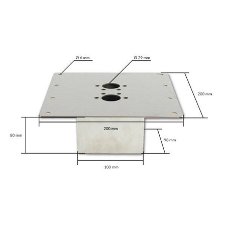 AIR 4D floor-mounting bracket