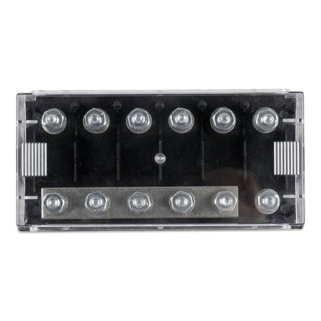 Six-way fuse holder for Mega-fuse with busbar (250A)
