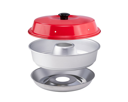 Omnia Kit 1 - Classic 2 l stovetop oven with silicone mould, oven rack, bag and pot holders, 5 items