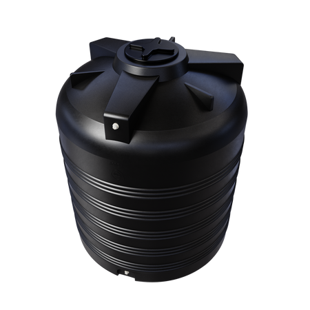 Cylindryczny pionowy pojemnik 3000 l UHPLAST czarny