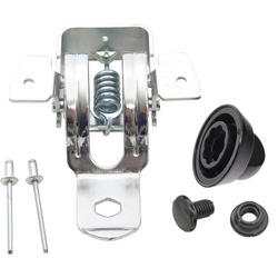 Zawias do pokryw szklanych serii 8000, stal nierdzewna, wygięty