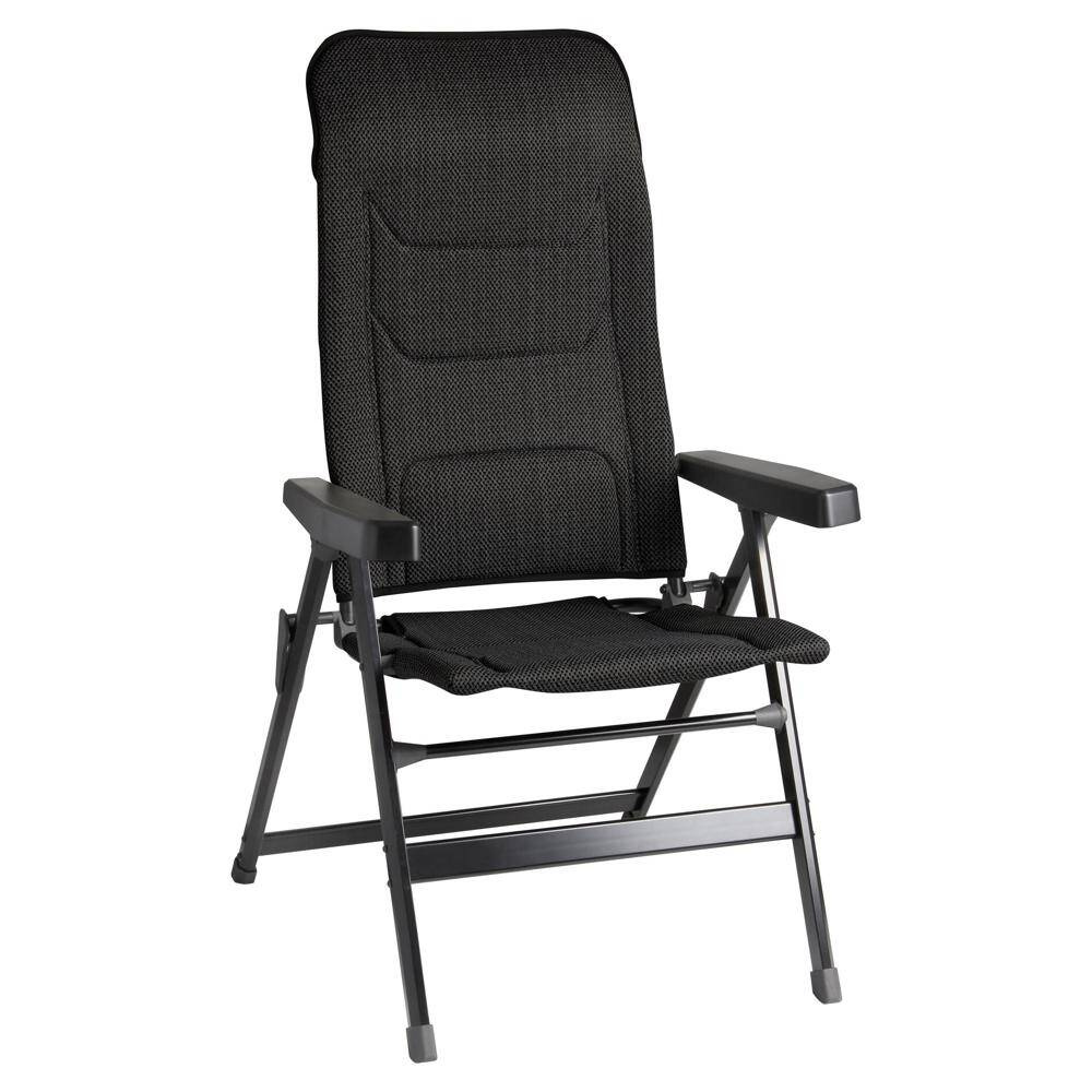 Brunner Rebel Pro S folding camping chair dark grey with adjustable backrest