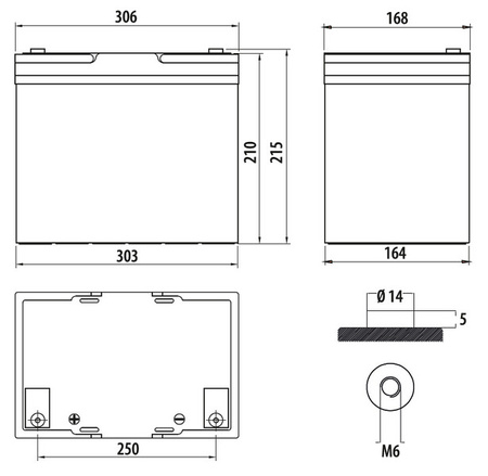 Akumulator Carbest Deep Cycle AGM Power Line 90Ah