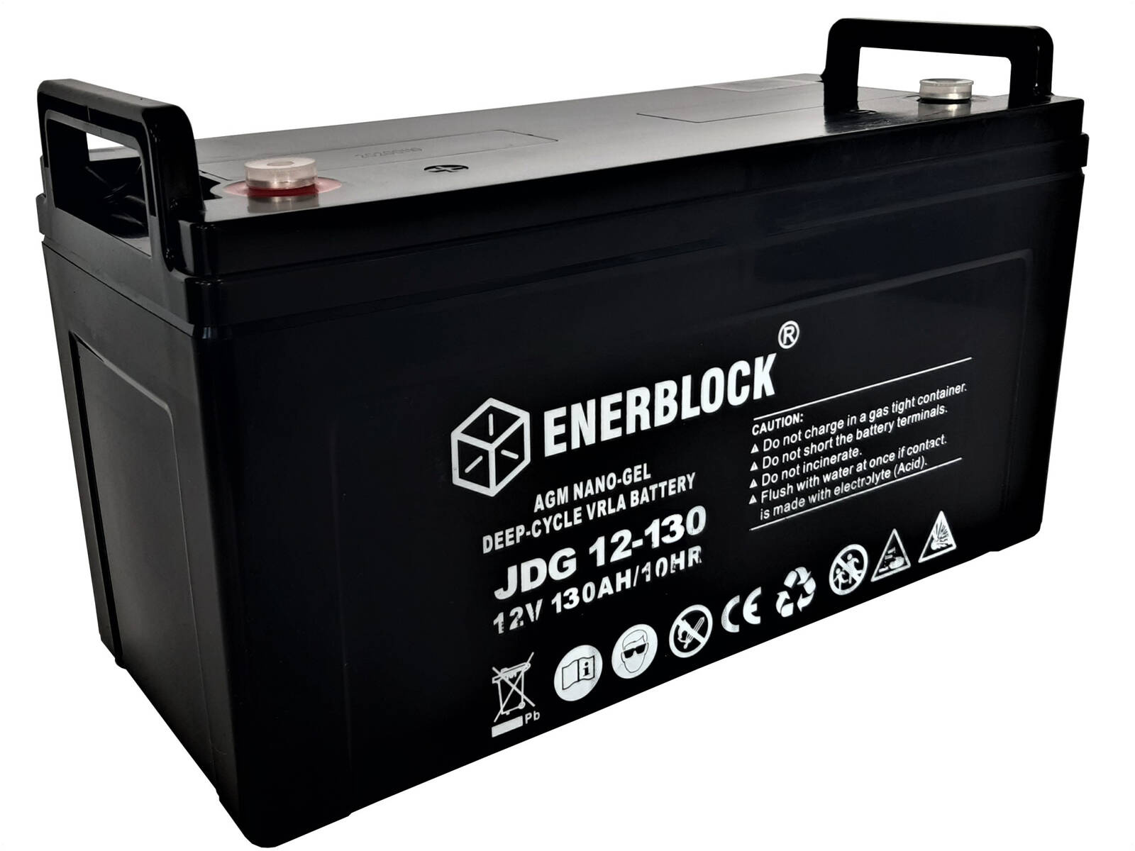 Akumulator kwasowo-ołowiowy ENERBLOCK AGM-GEL Hybrid 12V, 130AH Seria JDG
