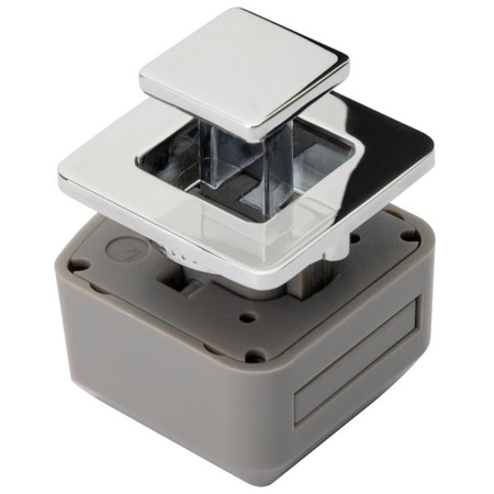 Confurn R-EVOLUTION Square zamek push-to-open chrom połysk - meble kampera