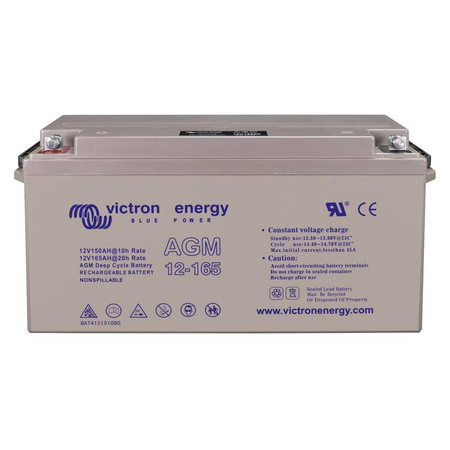 12V/165Ah AGM Deep Cycle Battery (M8) 600 / 220