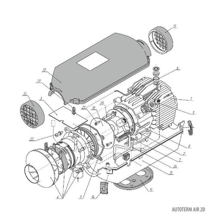 Ogrzewanie postojowe na diesel Autoterm AIR 2D-12V 2kW 