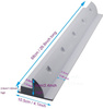 Solar Panel Mounting Brackets 680mm (2pcs) WHITE For RV Boat Caravan