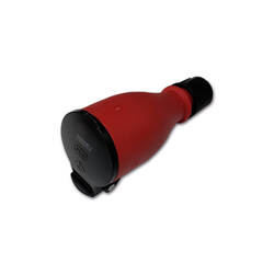 Gniazdo Schuko IP54 - czerwony / czarny