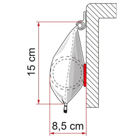 Markiza Fiamma CaravanStore 440 XL, 448 cm, tkanina: Royal Grey