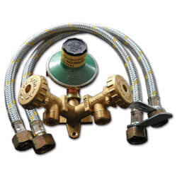 Regulator for 2 cylinders with hoses