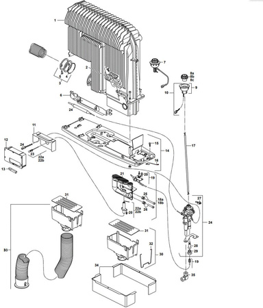 Base with screws for S 3004 radiators (P).