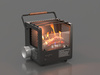 Alogfire Mini Campfire ALF-B11 portable gas fire - 1.5 kW, 220 g butane cartridge, real flame, ODS, outdoor use only