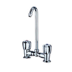 Chrome mixer with pull-down spout