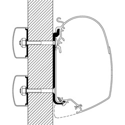 Thule Płaski adapter 1,0m do TO serii 5 i 8 dla samochodów kempingowych 4m