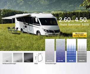 Thule Markiza ścienna Omnistor 5200 2,60m Mystic Grey RM42650