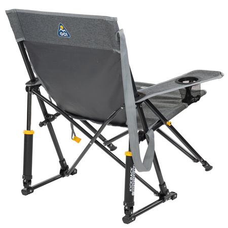 Składane krzesło bujane GCI Outdoor Kickback Rocker, szare
