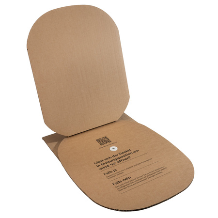 Clesana Szablon do Toalety Brązowy Karton 35x35 cm