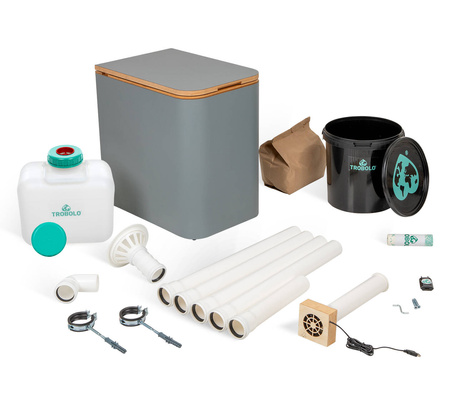 Toaleta kompostująca stacjonarna TROBOLO SilvaBlœm (szara)