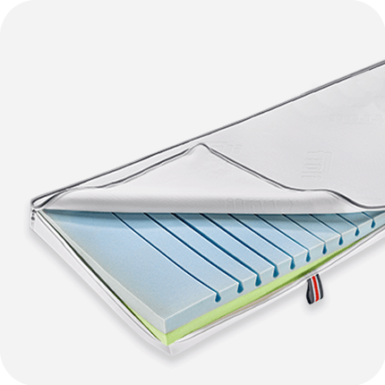 Materac Froli Mobil Plus Zimna pianka, twardość 2-3, 5 stref - niestandardowe wycięcie i wymiary