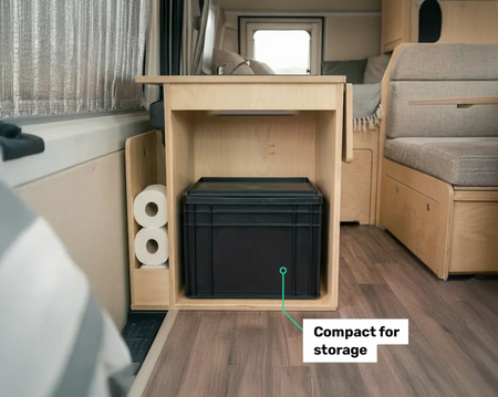 TROBOLO BilaBox Toaleta separacyjna w formacie Eurobox 2,9 kg - van, kamper i biwak