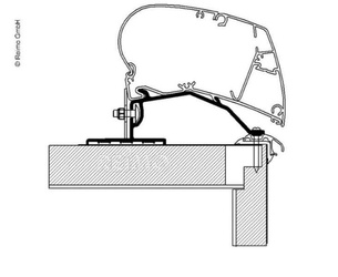 Thule Omnistor Adapter montażowy 4,5m do przyczep Dethleffs, Fendt, LMC