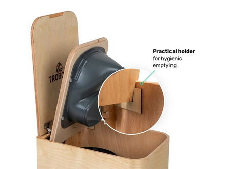 Stationary composting indoor toilets TROBOLO SilvaBlœm (natural)