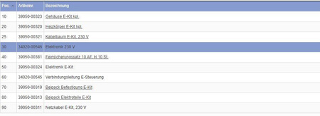 230 V printed circuit board for Vario Heat eco/comfort + E-Kit