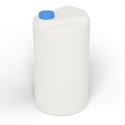 Cylindryczny pionowy pojemnik 130 l UHPLAST biały