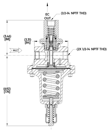 REGO CB000504-B Cryogenic Pressure Builder Economizer Regulator for Bulk Vessels