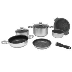 Pot Set Silver Line 9 Pcs.