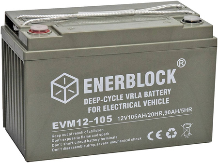 105AH lead-acid Battery EVM - E-Vehicle AGM