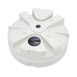 Cylindryczny niski umocniony pojemnik 3000 l UHPLAST biały