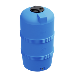 Cylindryczny pionowy pojemnik 250 l UHPLAST niebieski