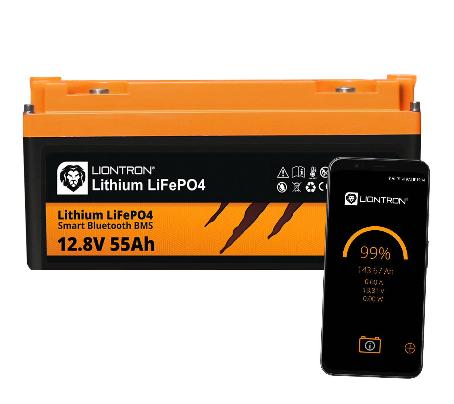 Akumulator LIONTRON LiFePO4 12.8V 55Ah LX Smart z Bluetooth