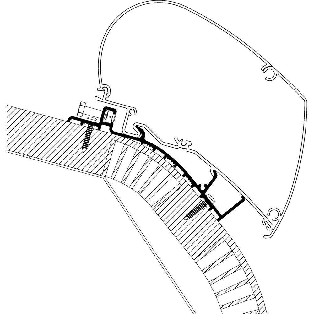 Adapter do montażu markiz 5,5 m marki Thule do kamperów Carthago Chic 2015