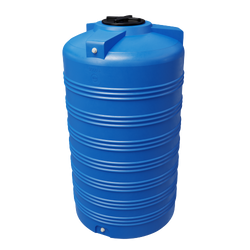 Cylindryczny pionowy pojemnik 2000 l UHPLAST niebieski