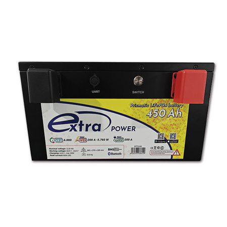 Akumulator LiFePO4 ExtraPOWER 12,8 V 450 Ah z BMS i Bluetooth