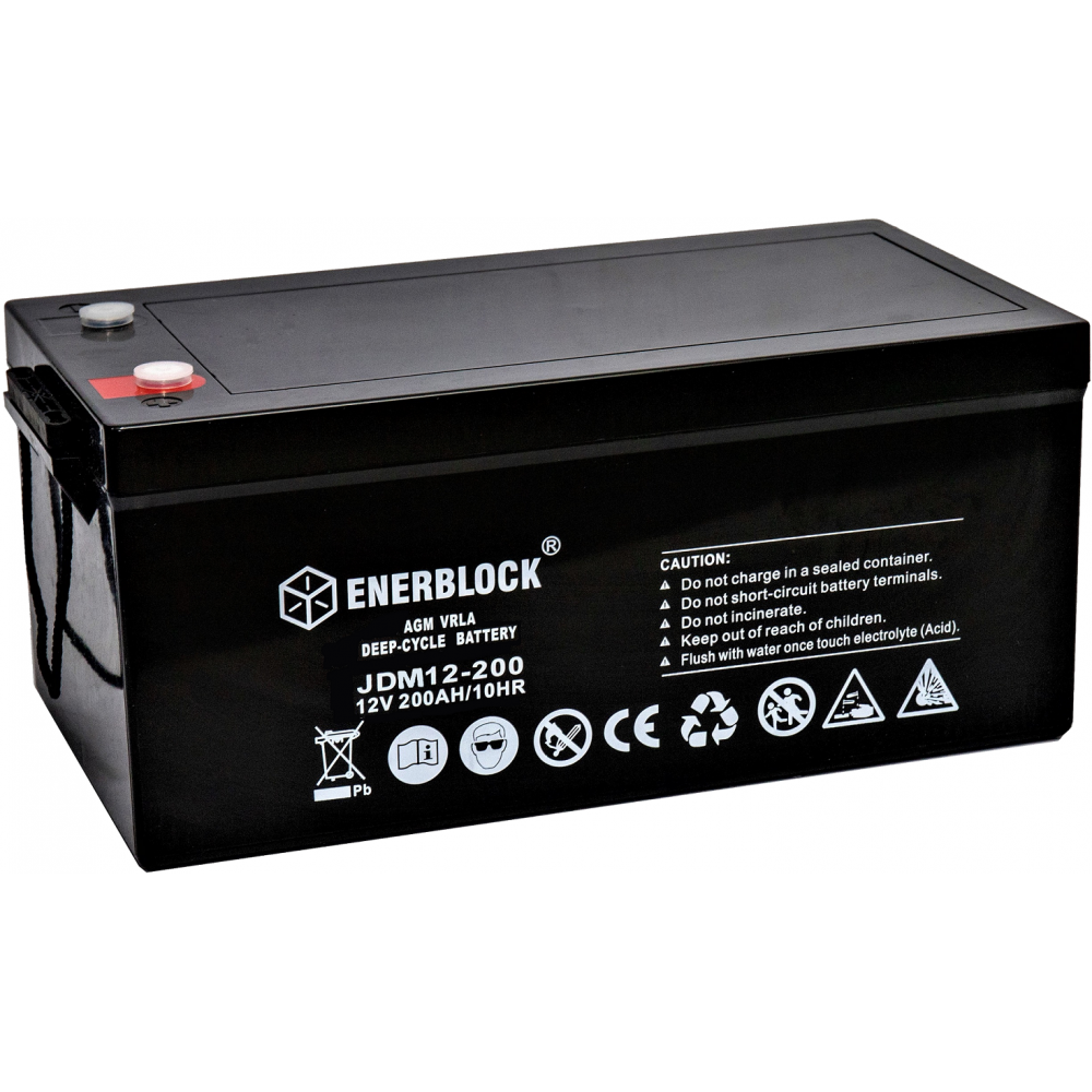 Akumulator kwasowo-ołowiowy ENERBLOCK AGM DEEP CYCLE 12V, 200AH Seria JDM