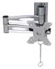 Uchwyt TV Carbest Simon Luxus 493960 - podwójne ramię 430 mm, srebrny, VESA 50/75/100, ekrany 15-20 cali, do 10 kg