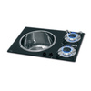 Crystal 2-burner hob with sink