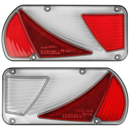 Lens without Number Plate Light for Tow Bar Carrier, right-hand