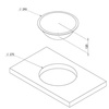 Round stainless steel sink - Ø 290 mm - LA1410
