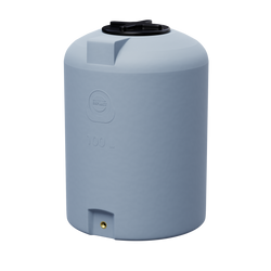 Cylindryczny pionowy pojemnik 100 l UHPLAST szary