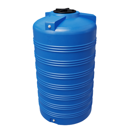 Cylindryczny pionowy pojemnik 2000 l UHPLAST niebieski