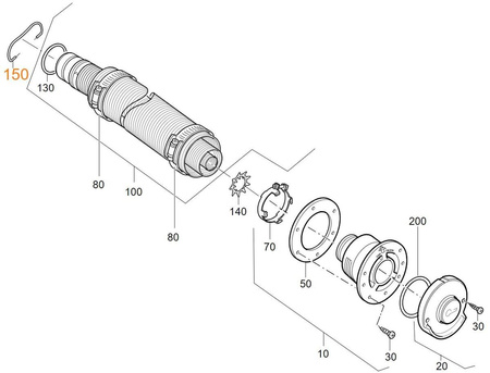 CBD exhaust pipe mounting for Combi