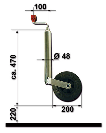 Support wheel 150 kg